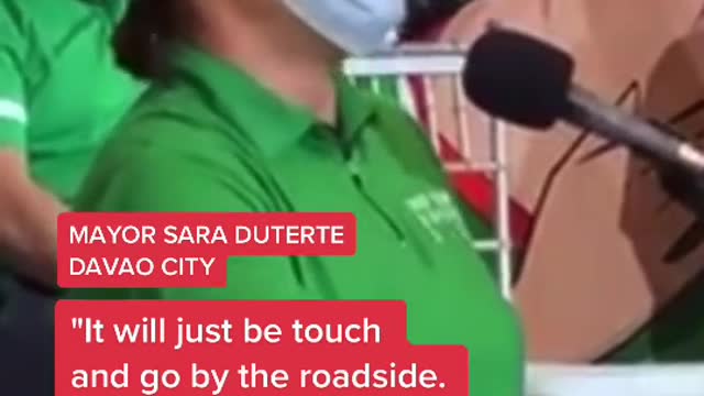 Mangangampanyasi Davao CityMayor Sara Duterte....