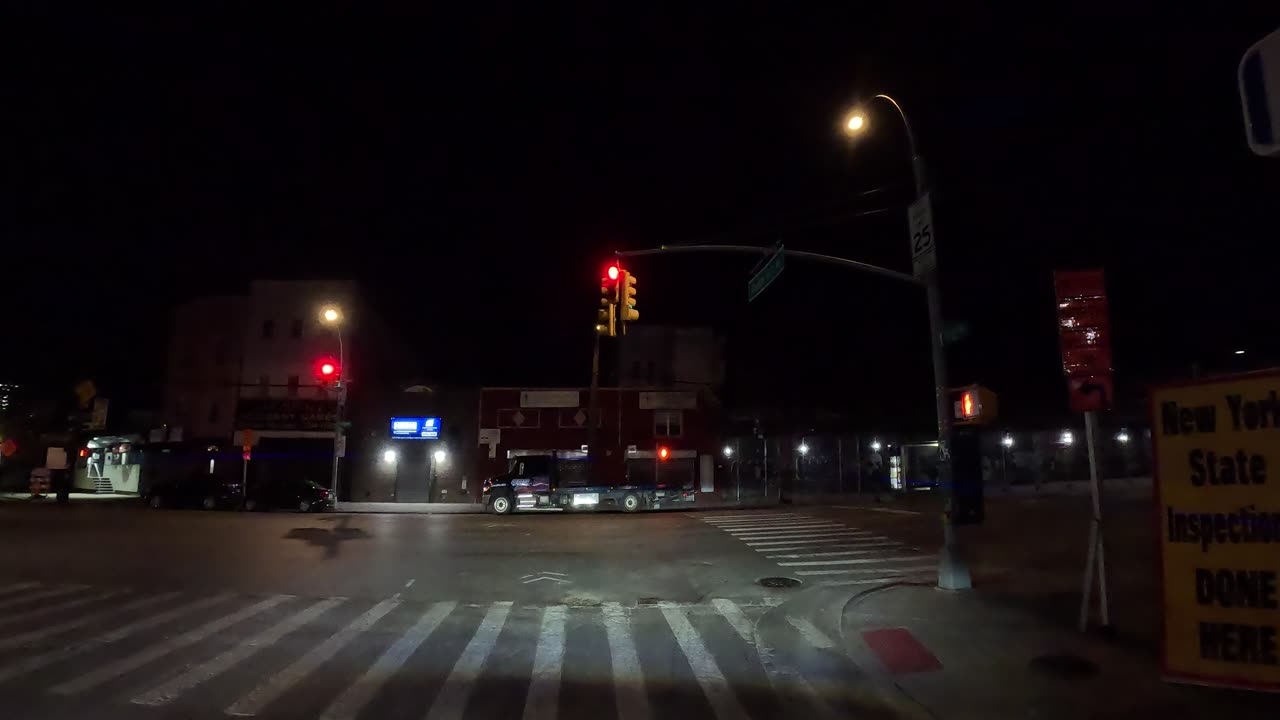 4K Driving thru New York City NYC Borough Boro The Bronx BX Castle Hill Ave End to End Night ASMR