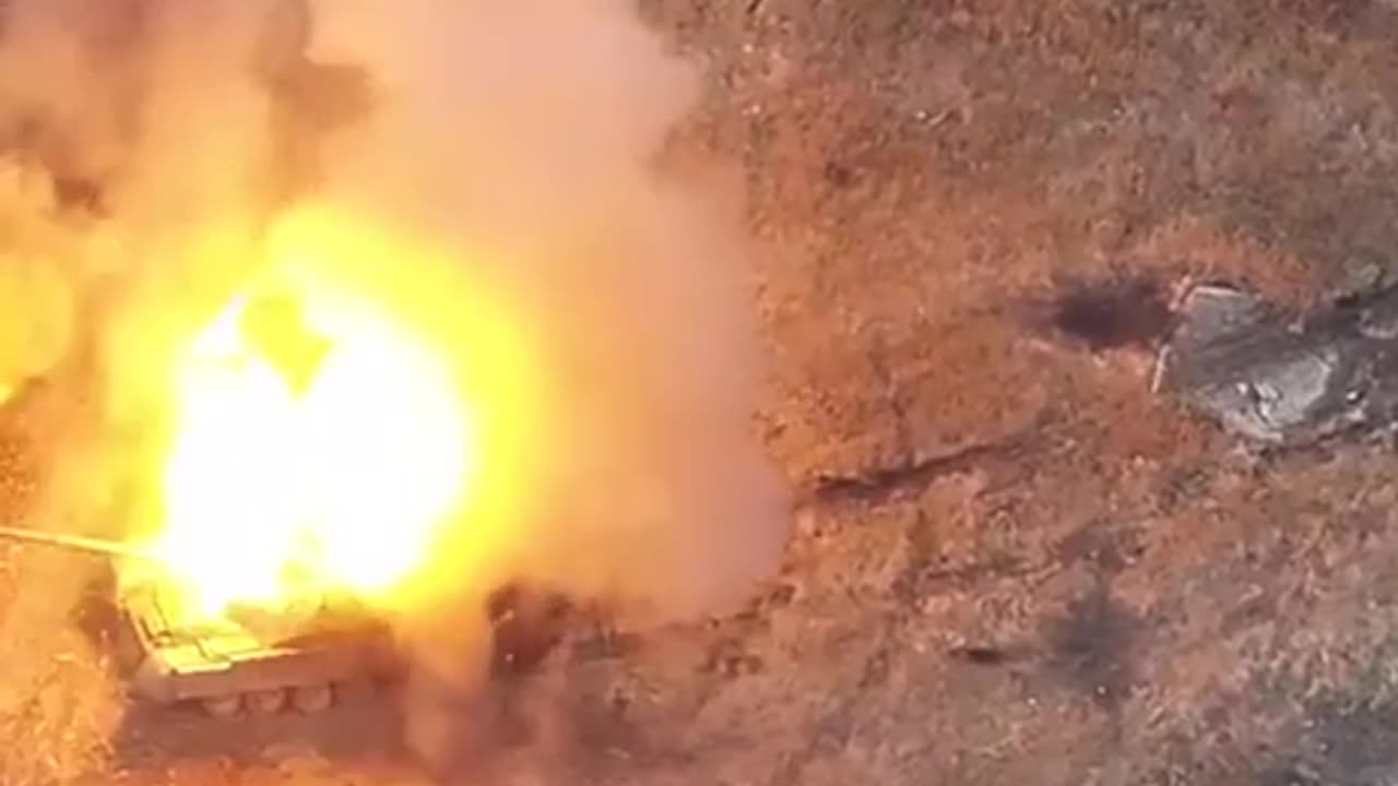 Russian Tank Flames Out