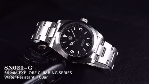 San Martin 36mm Explore Climbing Series Vintage Men Sport Watch Luxury Sapphire PT5000 Automatic Mec