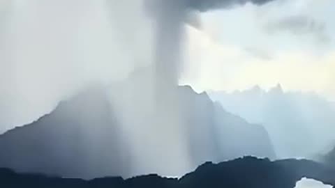 Cloud Burst its water from sky on high altitudes