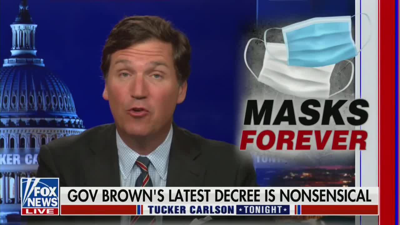 Tucker Carlson Blasts Oregon Gov. Kate Brown's 'Nonsensical' Masking Order