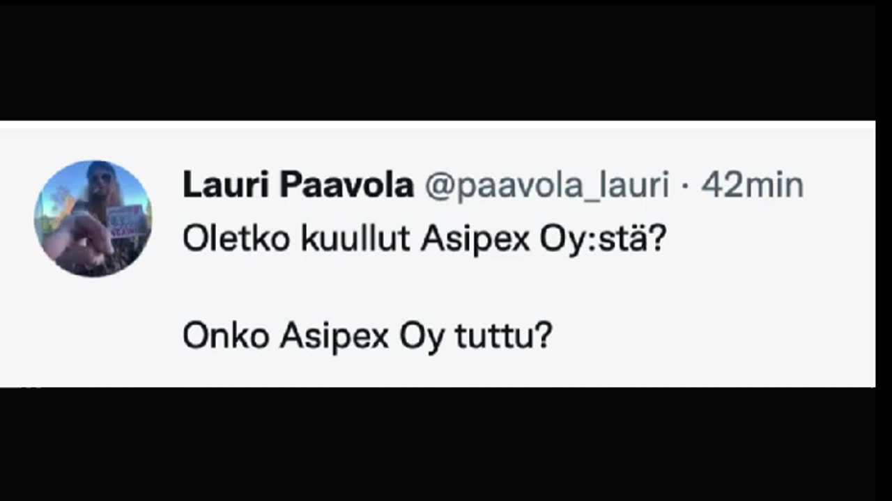 Lähin Pirauttelemaan Asipex Oy:lle ja kysymään Mistäs ne Teidän Massit on Tulleet?!