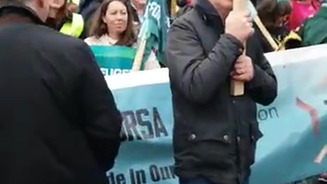 IRELAND - Pro refugee protestors are silent when asked repeatedly if they would take migrants