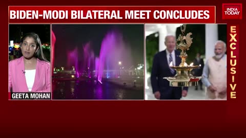 Visuals meeting of joe Biden and pm Modi