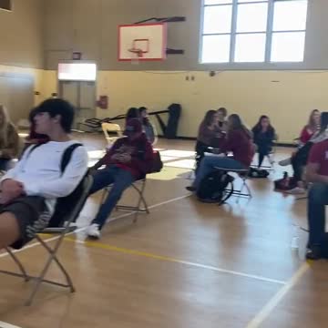 Oakdale California High School had students who refused to wear masks so they were sent to the gym.