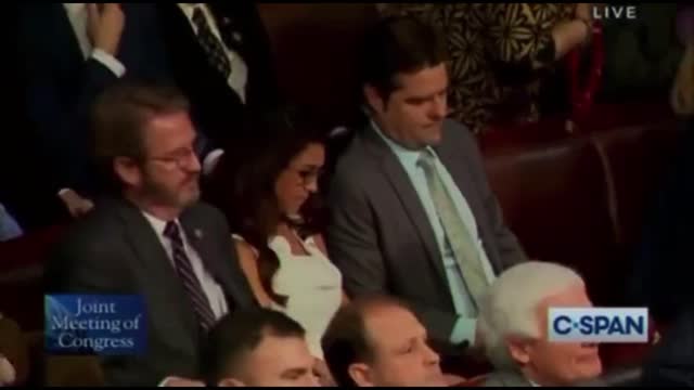 Matt Gaetz & Lauren Boebert refused to stand or clap for the World's most shameless beggar