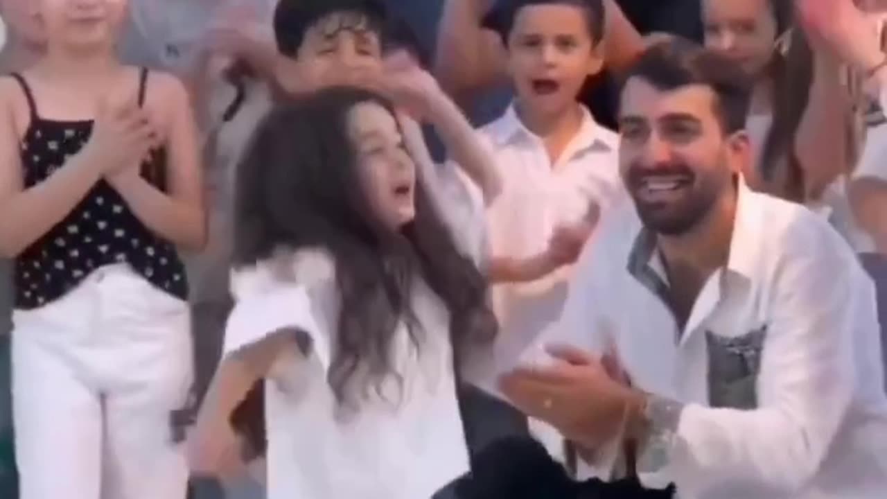 beautjiful little girl dancing