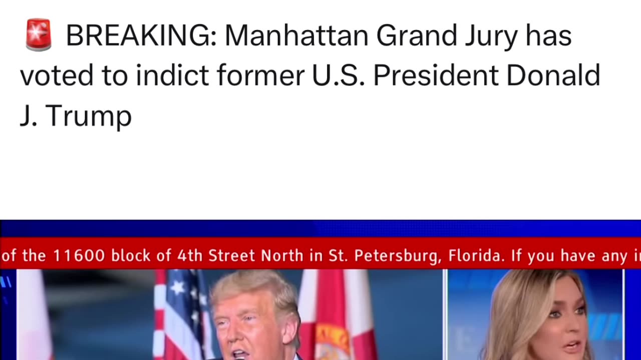 Braking news Manhatten Grend jury has voted Former US president Donald Trumpindict