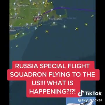 Special Flight Squadron From Russia Flying To USA