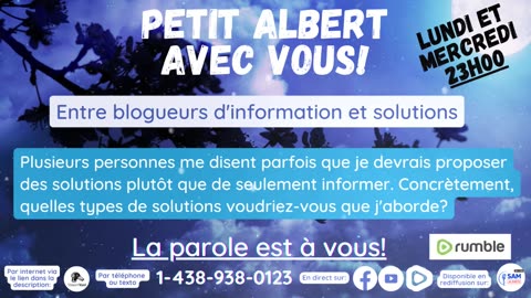 Petit Albert avec vous! - Blogueur d'information ou blogueur de solution