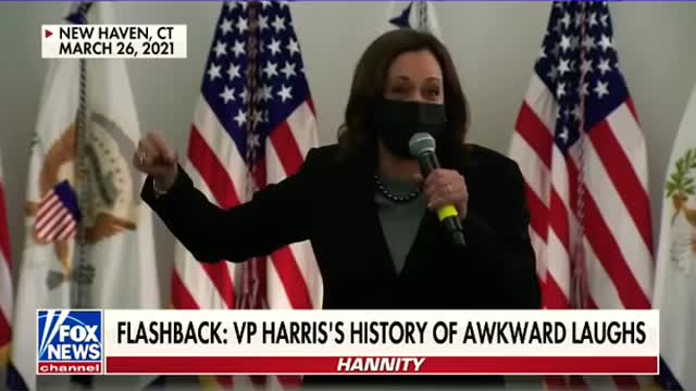 Kamala Harris laughing at all the wrong moments- Hannity #shorts