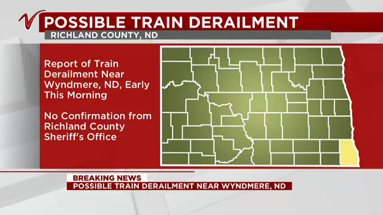 BREAKING: A 70-CAR TRAIN DERAILMENT LEAKING HAZARDOUS MATERIAL IN RICHLAND COUNTY, NORTH DAKOTA