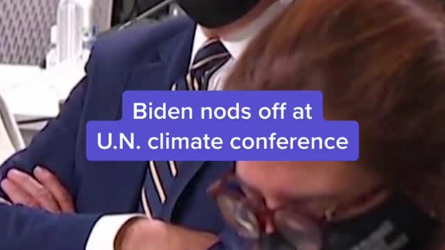 Biden nods off atU.N. climate conference