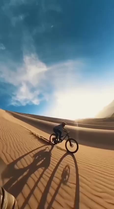 Bike Riding on the Sand Dunes! #dunes #desertfun