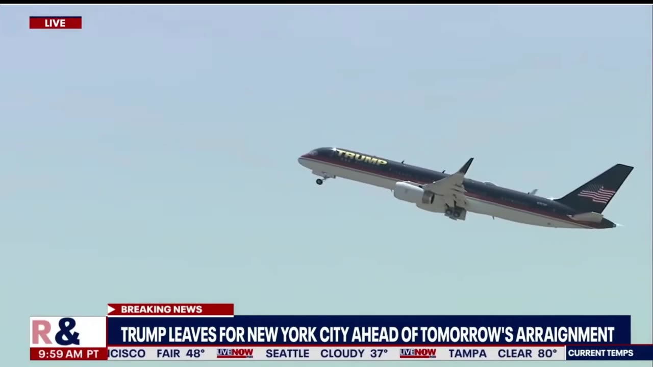 President Trump departs Mar-a-Lago for New York