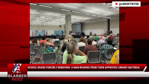 School Board Forcibly Removing A Man Reading From Their Approved Library Material