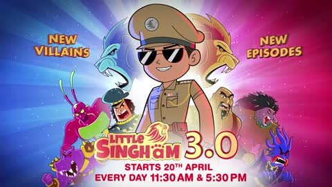 Little Singham Season 3.0 New Episodes April 20 onwards, Every day at 1130 AM & 530 PM