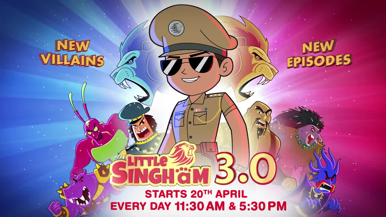 Little Singham Season 3.0 New Episodes April 20 onwards, Every day at 1130 AM & 530 PM