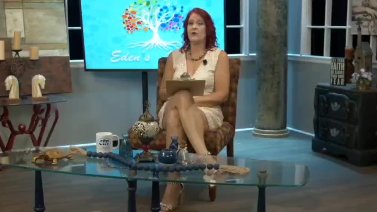 Biofeedback guest Karen McDonald with Eden's Living TV speak peak show 3