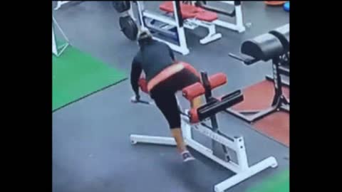 Gif video of accident at the gym