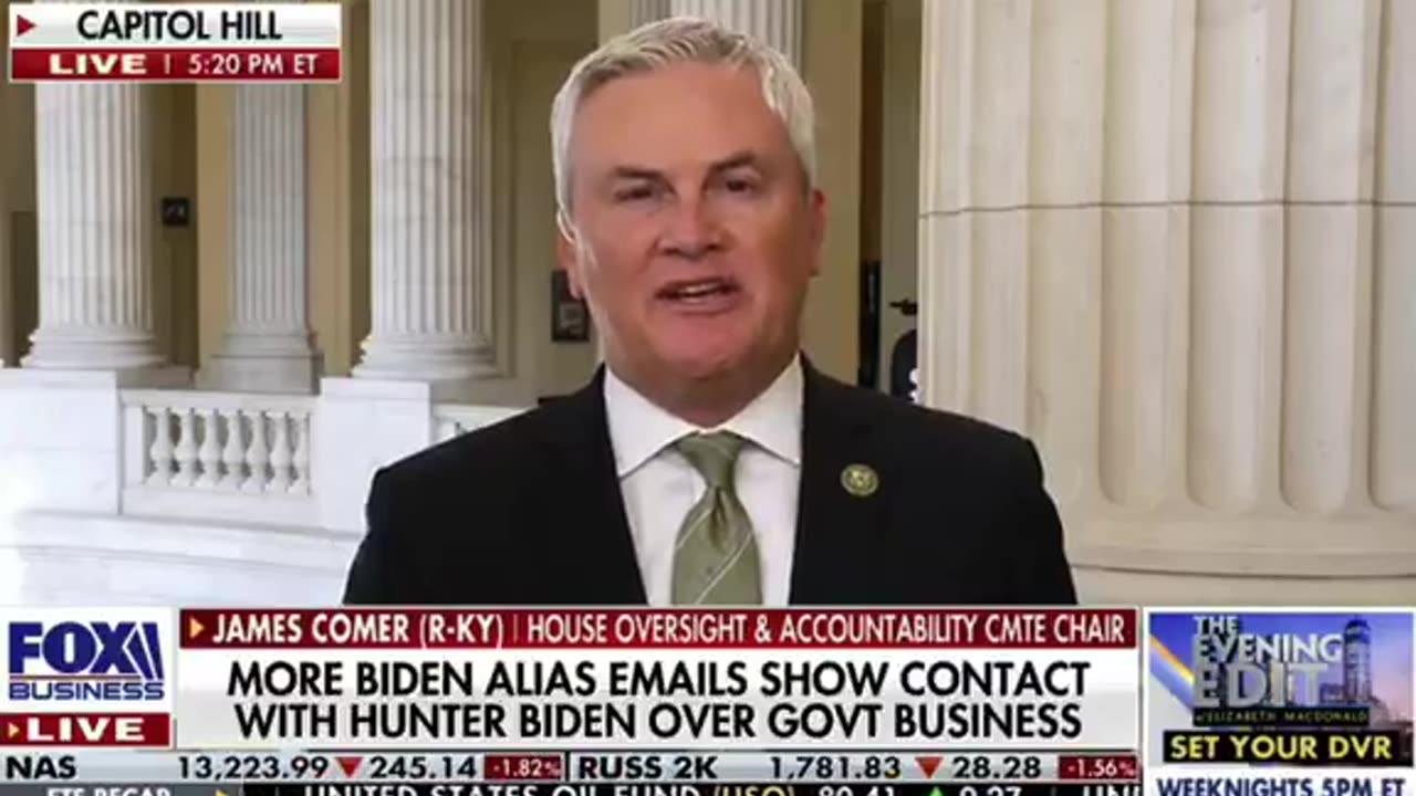 Rep. James Comer -🚨 @POTUS knew and participated in his family's influence peddling schemes.