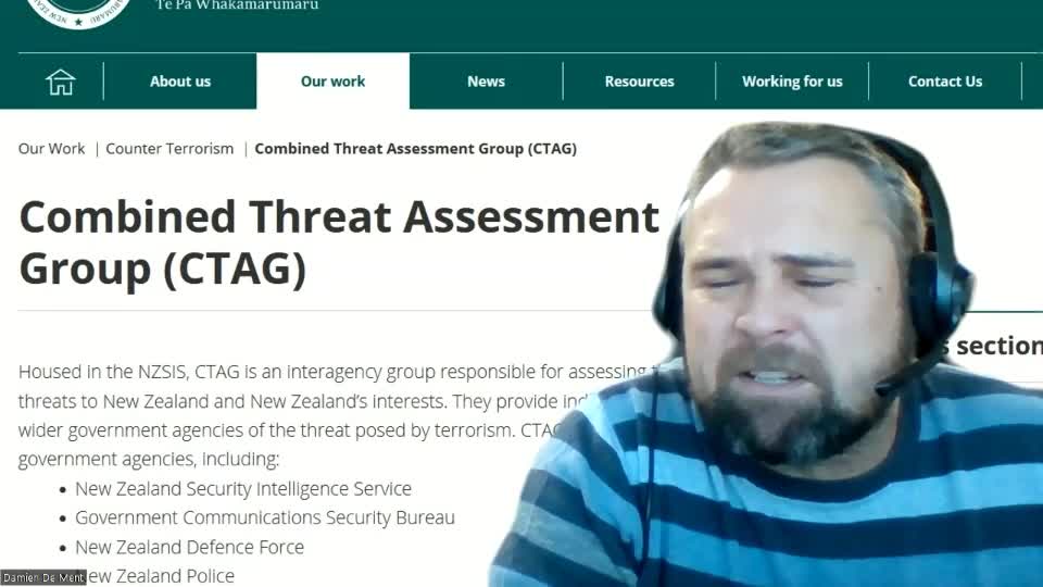 On NZ's Combined Threat Assessment Group (CTAG)