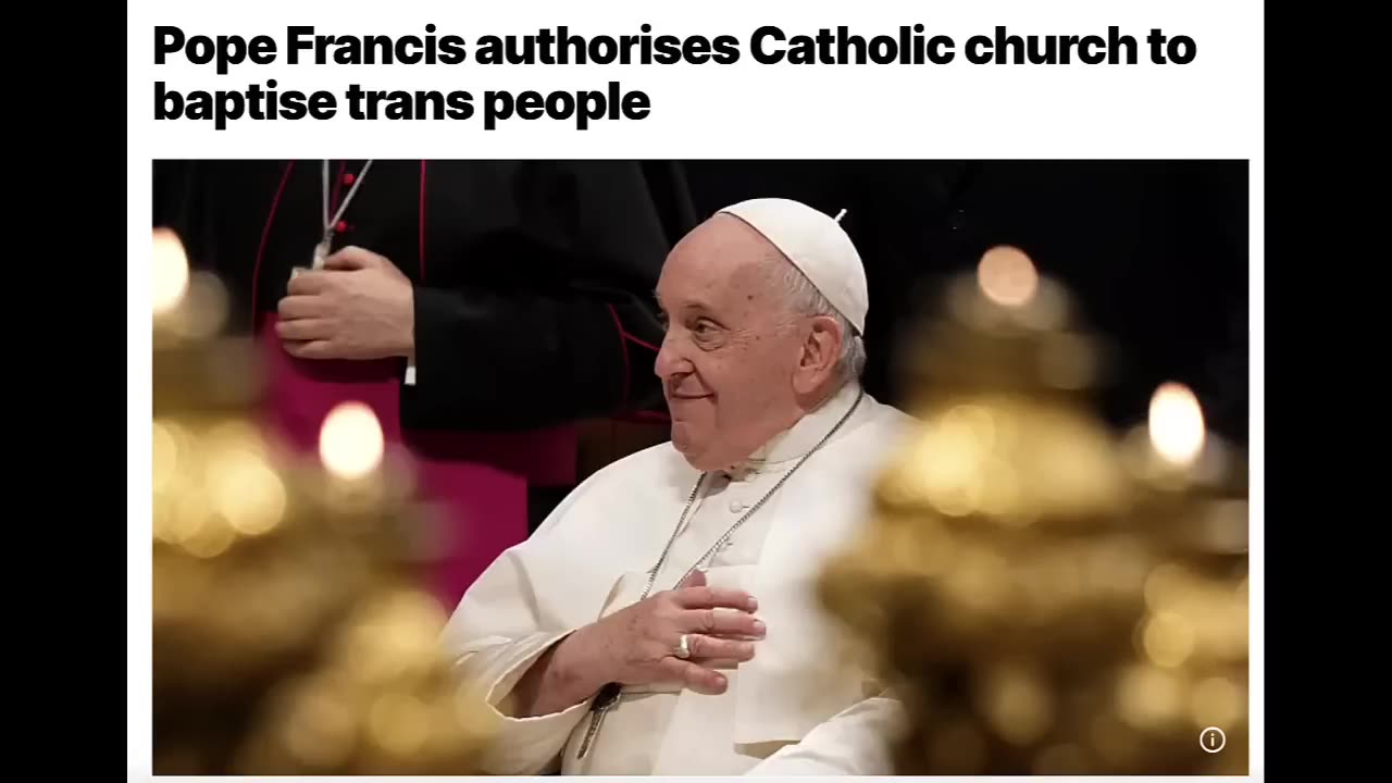 POPE PRIDE! VATICAN GETS SATAN'S BLESSING TO BAPTIZE TRANSGENDERS