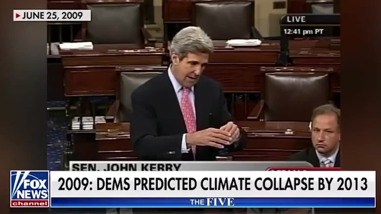 Al Gore and John Kerry, predicting that the polar ice caps would be gone by 2014.