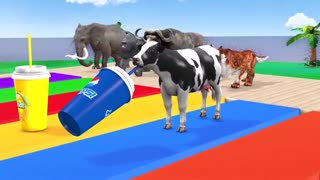 Choose Right Drink with Elephant nosaur buffalo Wild Animals Games_Cut