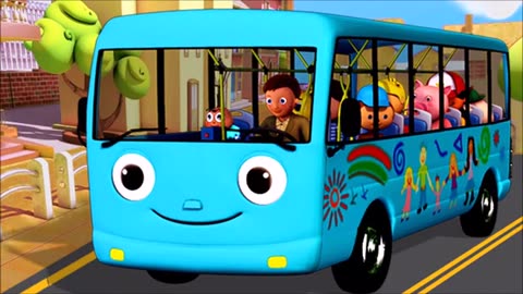 Wheels On The Bus Go Round And Round Nursery Rhymes Baby Songs