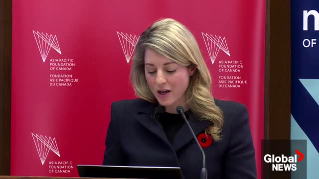 Canada to shift policy on China, Joly warns firms about the 'risks' of doing business with them