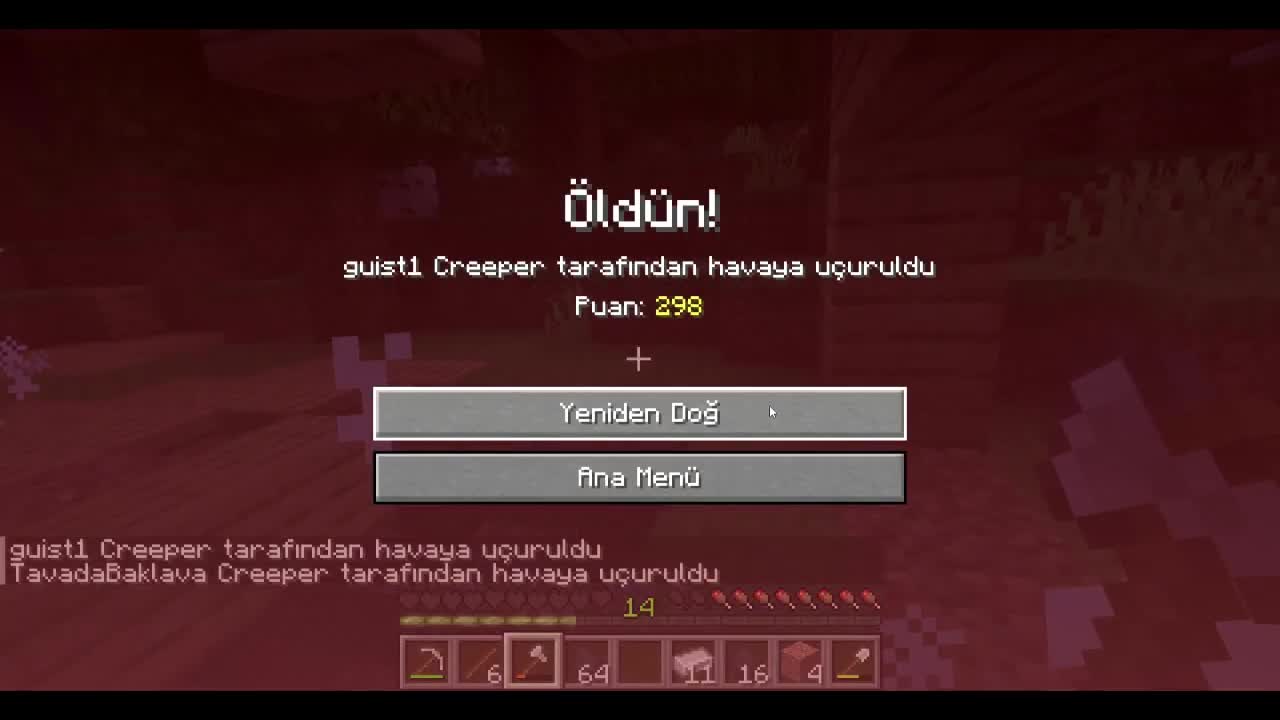 Arkadaşına creeperları uzaklaştır demişsindir
