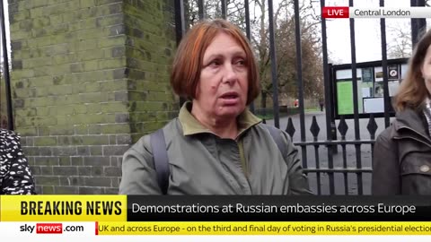 SkyNews reporter interview a Russian voter: "I will be voting for Putin. I am quite happy with him"