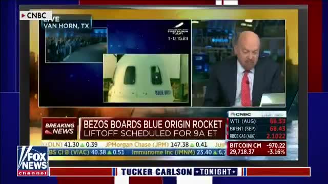 Tucker Carlson on Jeff Bezos rocket laugh