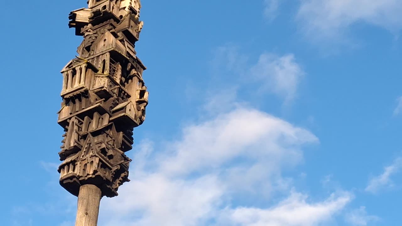 Old world wooden bird house