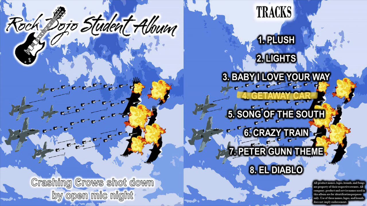 Rock Dojo Student Album #30 “Crows”: Getaway Car (Audioslave Cover) Track 4