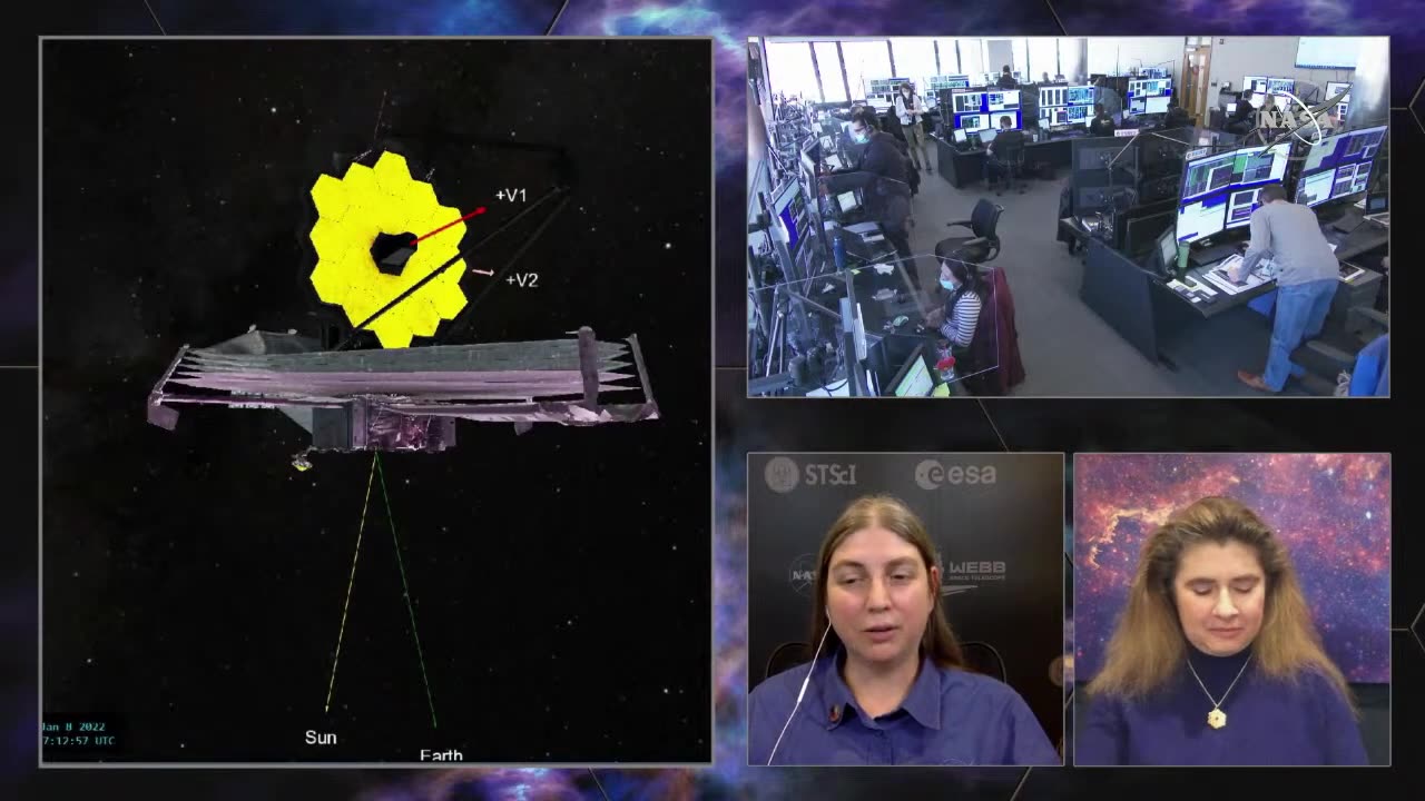 James Webb Space Telescope: Primary Mirror Deployment Mission Control Live