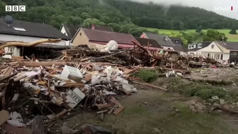 Dozens killed as Germany floods collapse buildings and submerge cars - BBC News