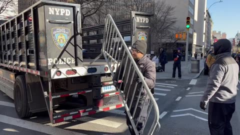 They walling off the courts!!! IN NYC!