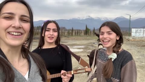 these young georgian ladies are singing a tune (trio mandili -Kakhuri)