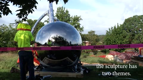 Orbits Interweave: A Stellar Sculpture Unveiled at NASA Goddard Visitor Center 🌍🛰️