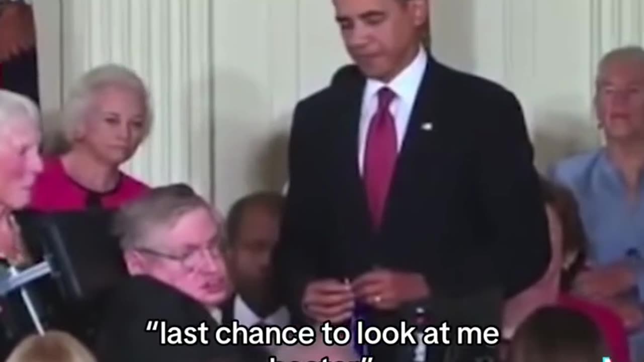 Obama and Stephen Hawking