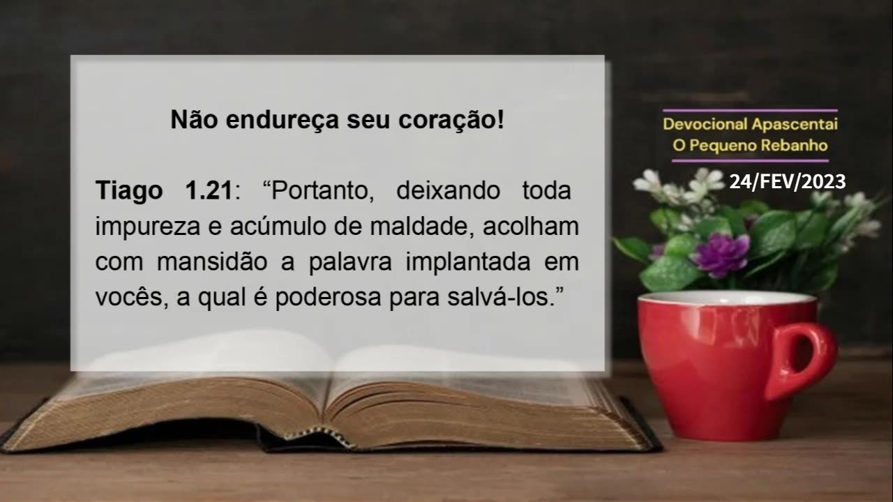 DEVOCIONAL - Não endureça seu coração!
