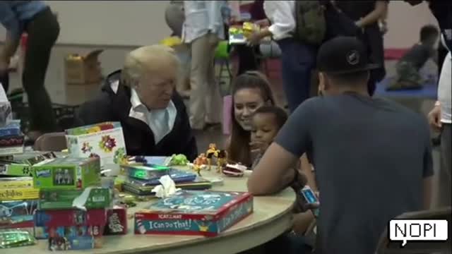 TrumpPlayingWith Black African Kids in Market
