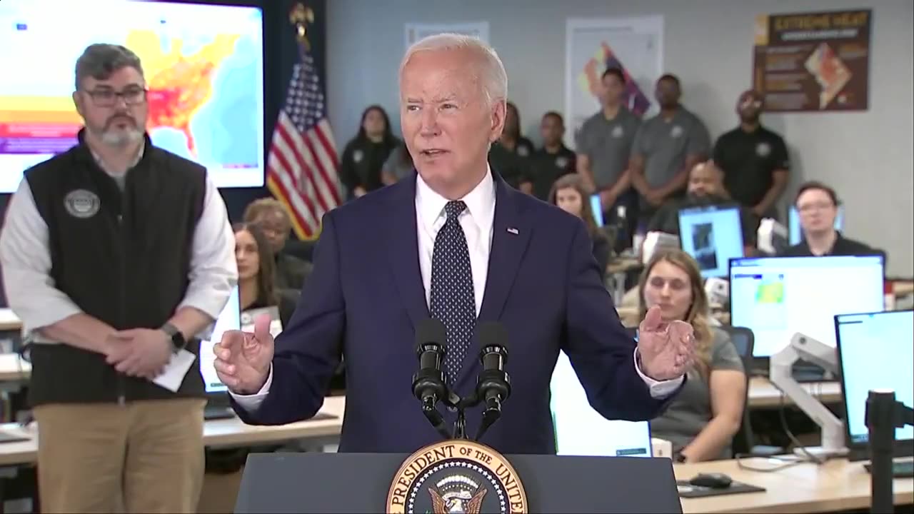 Biden, reading from a teleprompter, says he's investing billions to "expand energy shortages"