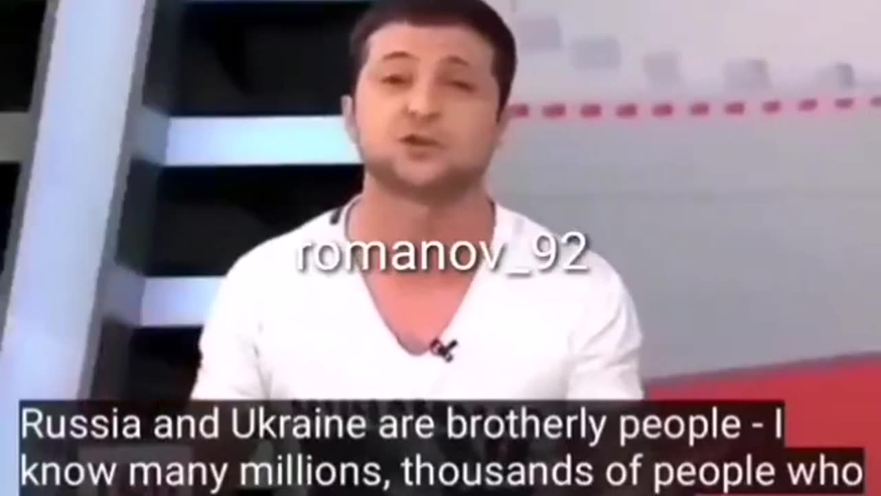 ‼️ MUST WATCH ‼️ Zelenskiy "Russia and Ukraine are brotherly people"