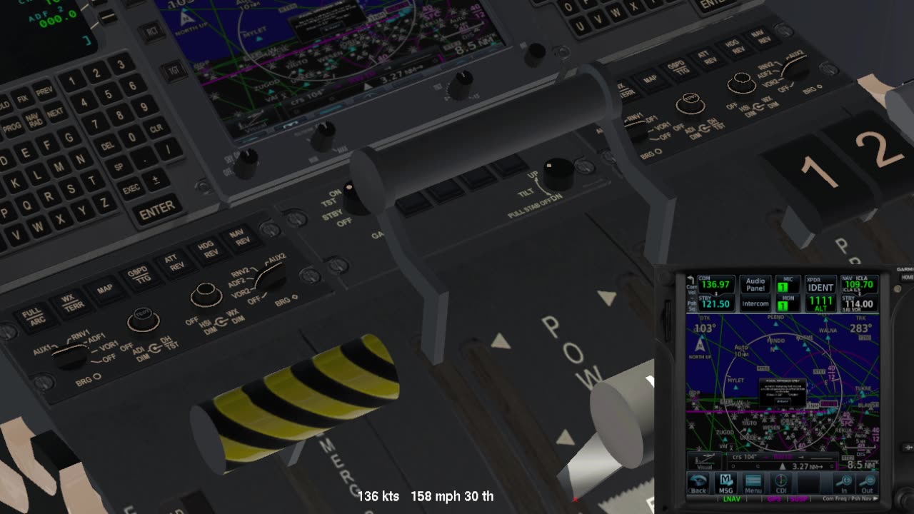 DeHav Dash8 - Q300 - Xplane 11.55 - testing the gps and the garmin 750 -