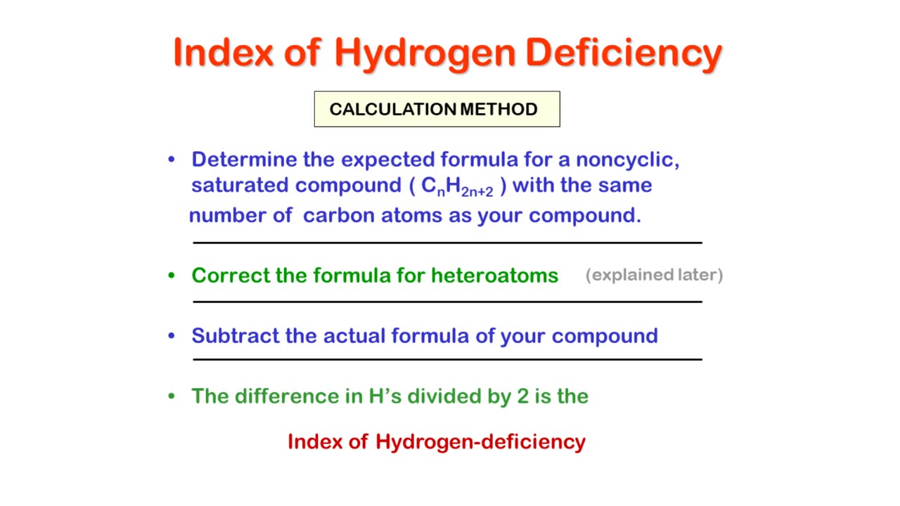 Index of Hydrogen Deficiency