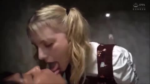 JAPANESE MAN PASSIONATELY KISSING WHITE GIRL